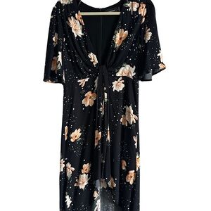 MINKPINK Black Floral Dress